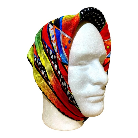 Men’s Vintage Vitaliano Pancaldi Silk Italian Scarf - Picture 1 of 8